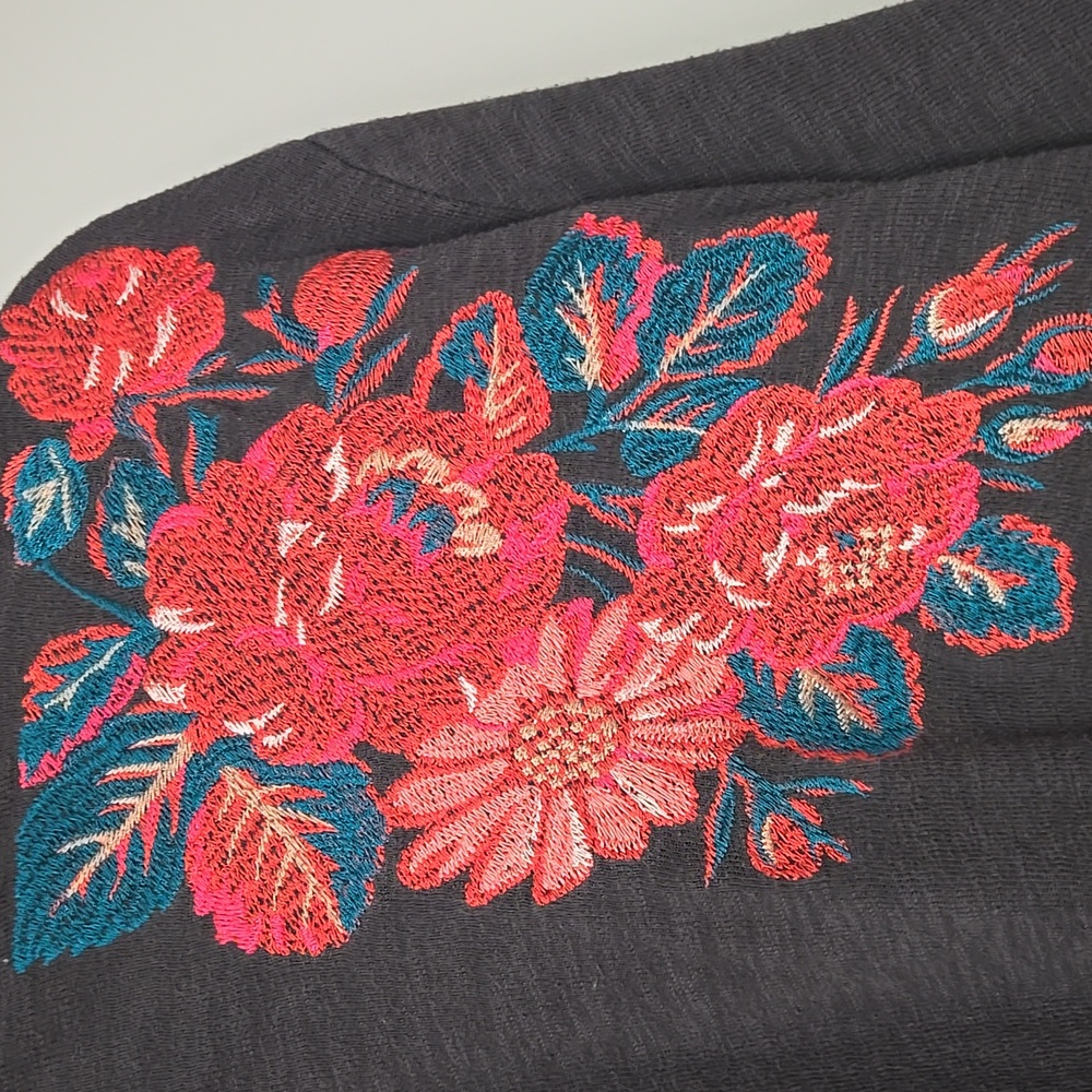 J.JILL EMBROIDERED GRAY CARDIGAN. SZ 4X - Picture 5 of 5